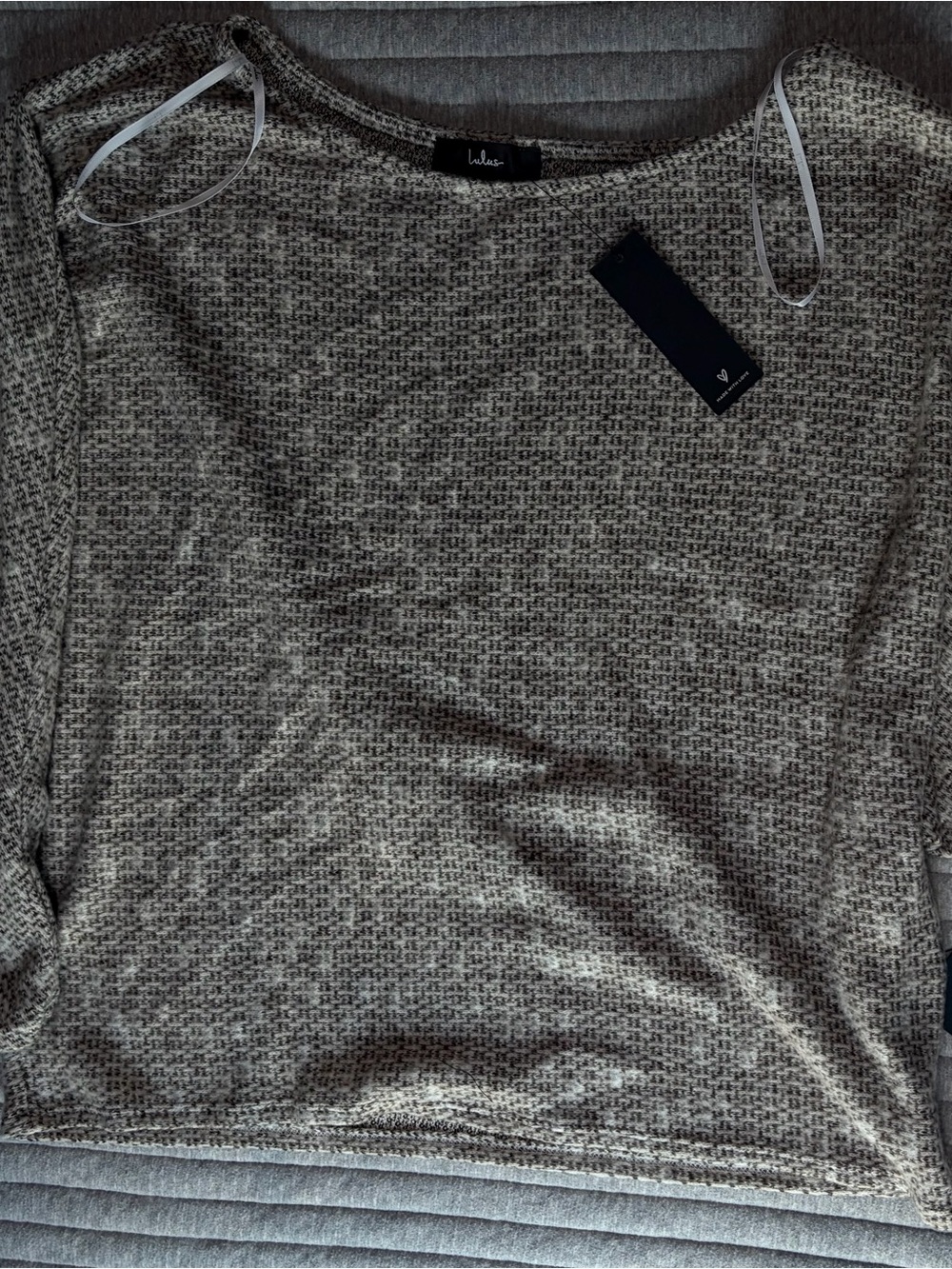 Lulu's Heathered Gray Knit Sweater